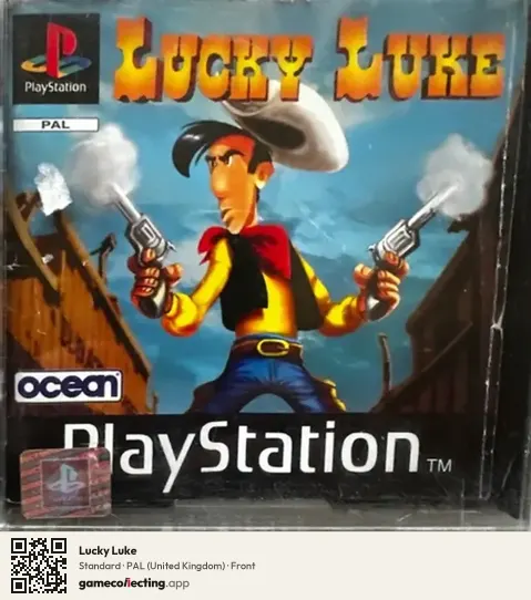 Lucky Luke PlayStation, United Kingdom box front
