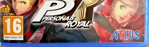 Persona 5 Royal, the PEGI square on its front