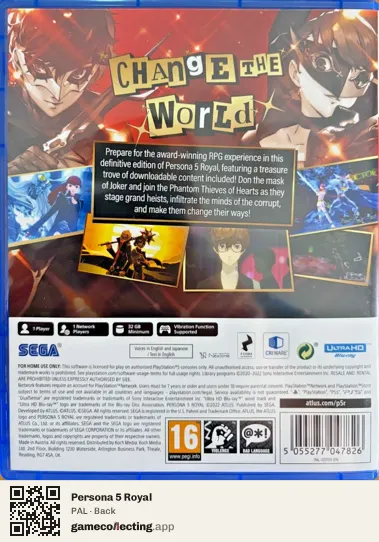 Persona 5 Royal PlayStation 5, PAL box back