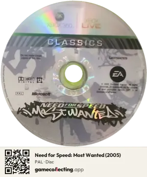 Need for Speed: Most Wanted (2005) Xbox 360, PAL disc