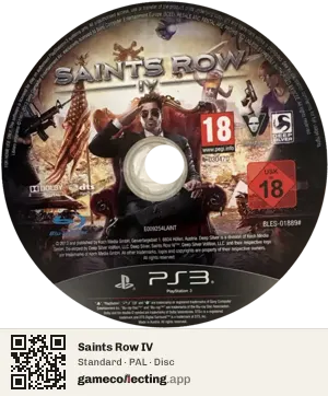 Saints Row IV PlayStation 3, PAL disc