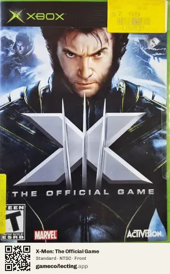 X-Men: The Official Game Xbox, NTSC box front