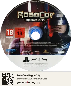 RoboCop: Rogue City PlayStation 5, PAL disc