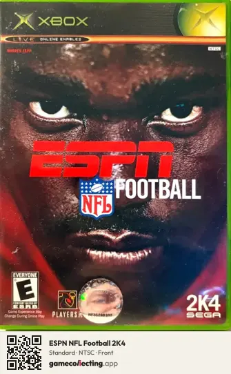 ESPN NFL Football 2K4 Xbox, NTSC box front
