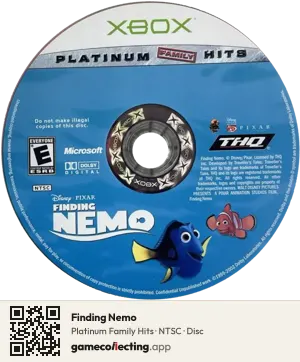 Finding Nemo Xbox, NTSC disc