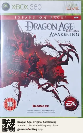 Dragon Age: Origins: Awakening Xbox 360, United Kingdom box front