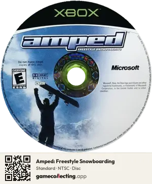 Amped: Freestyle Snowboarding Xbox, NTSC disc