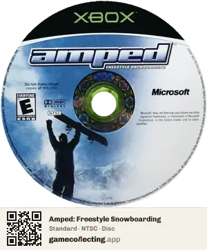 Amped: Freestyle Snowboarding Xbox, NTSC disc