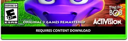 Spyro Reignited Trilogy, the ESRB box on its front