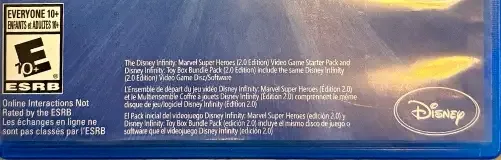 Disney Infinity 2.0, the ESRB box on its front