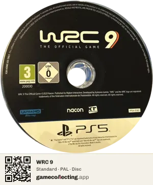 WRC 9 PlayStation 5, PAL disc