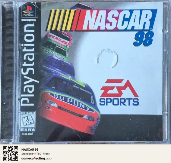 NASCAR 98 PlayStation, NTSC box front