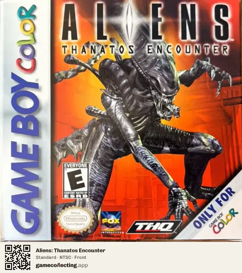 Aliens: Thanatos Encounter Game Boy Color, NTSC box front