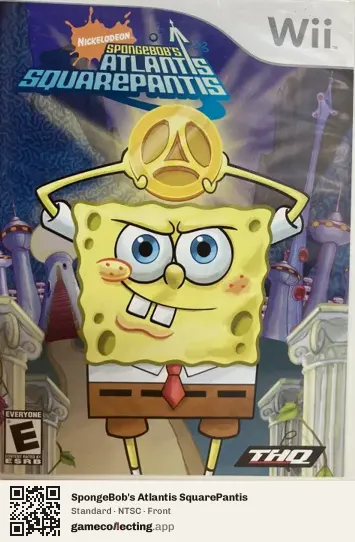 SpongeBob's Atlantis SquarePantis Nintendo Wii, NTSC box front