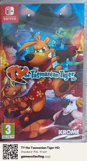 TY the Tasmanian Tiger HD Nintendo Switch, PAL box front