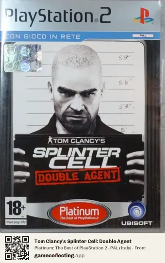 Tom Clancy's Splinter Cell: Double Agent PlayStation 2, Italy box front