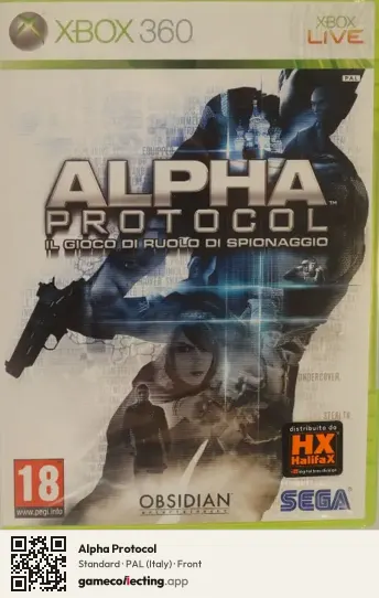 Alpha Protocol Xbox 360, Italy box front