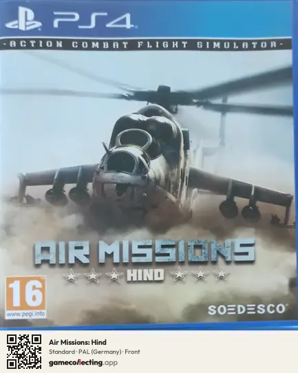 Air Missions: Hind PlayStation 4, Germany box front