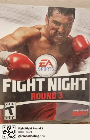 Fight Night Round 3 PlayStation 3, NTSC box front