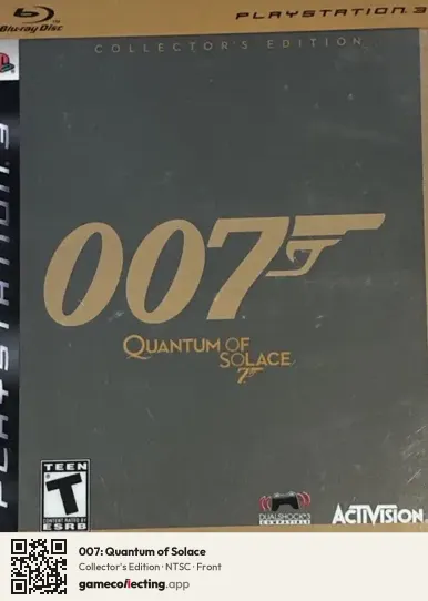 007: Quantum of Solace PlayStation 3, NTSC box front