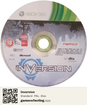 Inversion Xbox 360, PAL disc