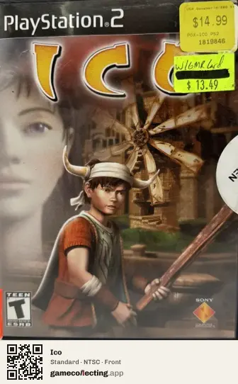 Ico PlayStation 2, NTSC box front