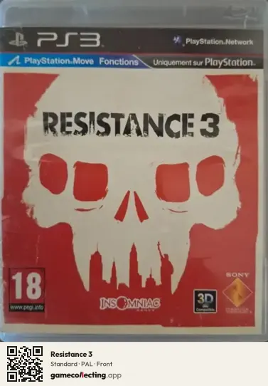 Resistance 3 PlayStation 3, PAL box front