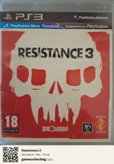 Resistance 3 PlayStation 3, PAL box front