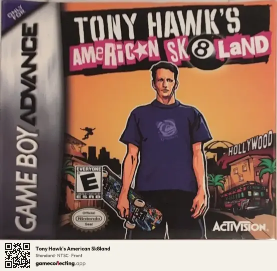 Tony Hawk's American Sk8land Game Boy Advance, NTSC box front