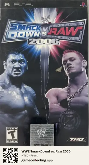 WWE SmackDown! vs. Raw 2006 PlayStation Portable, NTSC box front