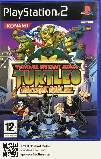 TMNT: Mutant Melee PlayStation 2, PAL box front