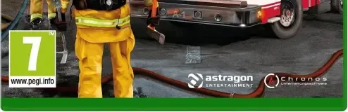Firefighting Simulator: The Squad, the PEGI square on its front