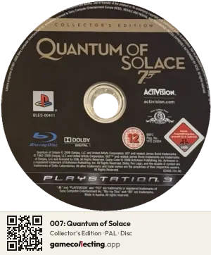 007: Quantum of Solace PlayStation 3, PAL disc