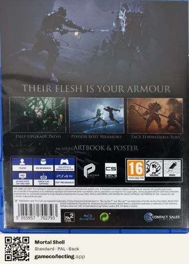 Mortal Shell PlayStation 4, PAL box back