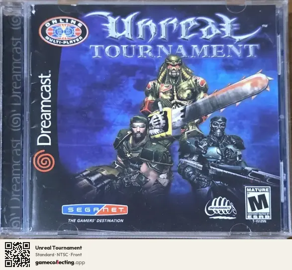 Unreal Tournament Sega Dreamcast, NTSC box front
