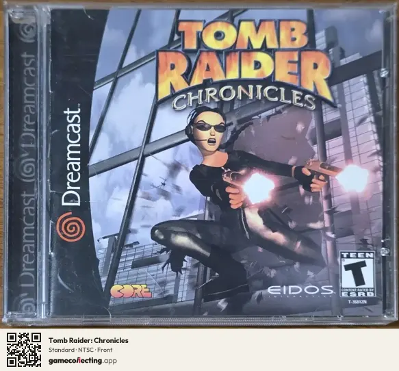 Tomb Raider: Chronicles Sega Dreamcast, NTSC box front