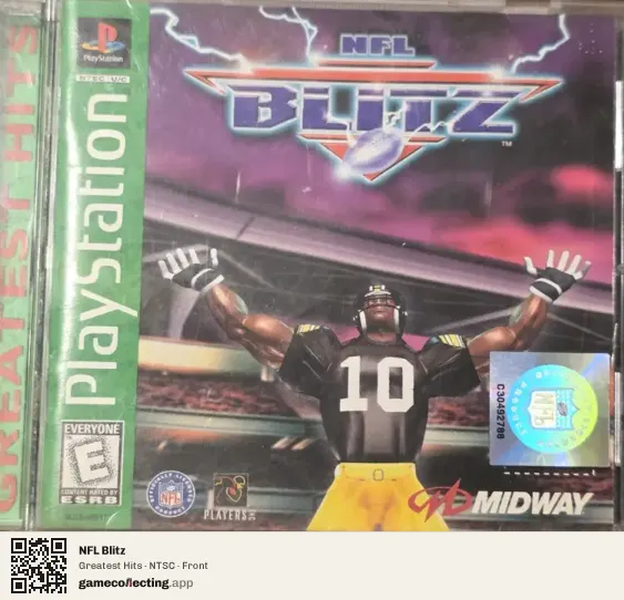 NFL Blitz PlayStation, NTSC box front