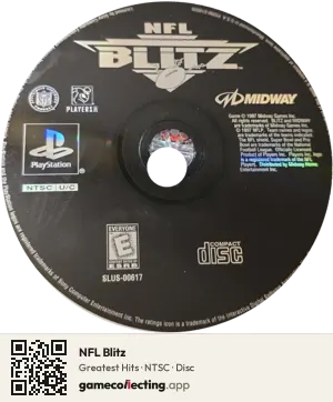 NFL Blitz PlayStation, NTSC disc