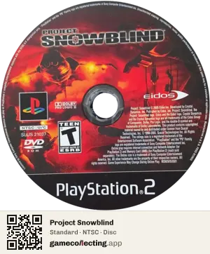 Project Snowblind PlayStation 2, NTSC disc
