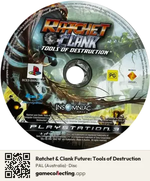 Ratchet & Clank Future: Tools of Destruction PlayStation 3, PAL disc