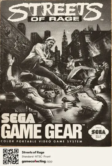 Streets of Rage Sega Game Gear, NTSC box front