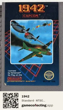 1942 Nintendo Entertainment System, NTSC cartridge label