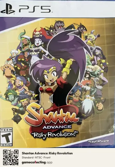Shantae Advance: Risky Revolution PlayStation 5, NTSC box front