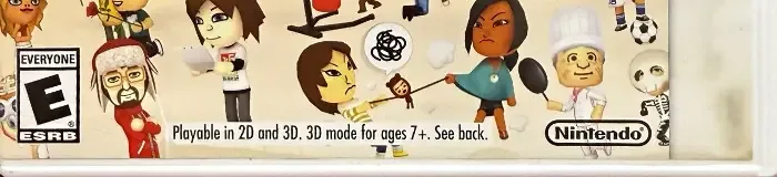 Tomodachi Life, the ESRB box on its front