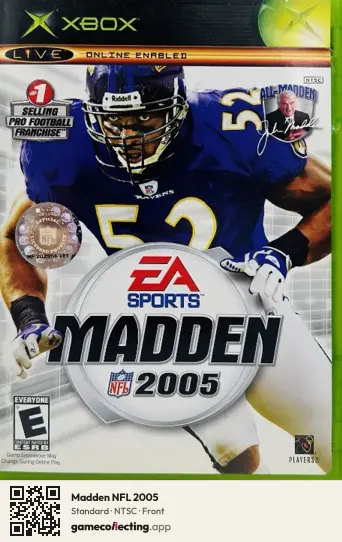 Madden NFL 2005 Xbox, NTSC box front