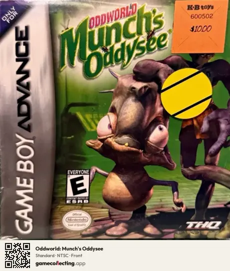 Oddworld: Munch's Oddysee Game Boy Advance, NTSC box front