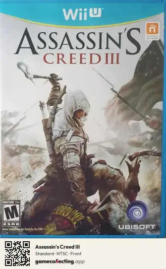 Assassin's Creed III Nintendo Wii U, NTSC box front