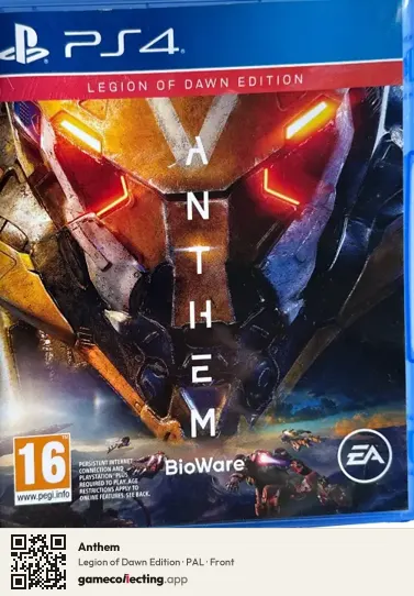 Anthem PlayStation 4, PAL box front
