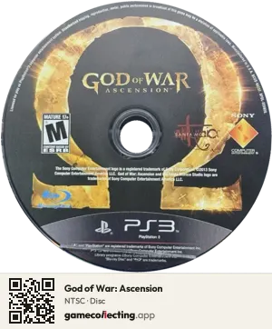 God of War: Ascension PlayStation 3, NTSC disc