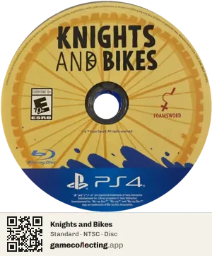 Knights and Bikes PlayStation 4, NTSC disc